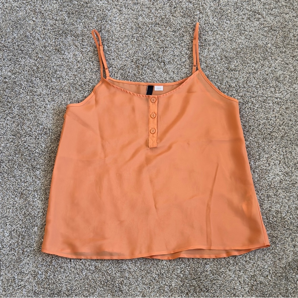 H&M women’s orange tank top blouse size 8